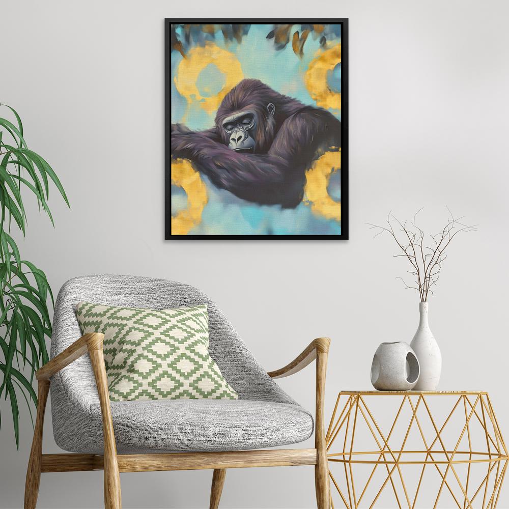 Peaceful Primate Nap - Luxury Wall Art