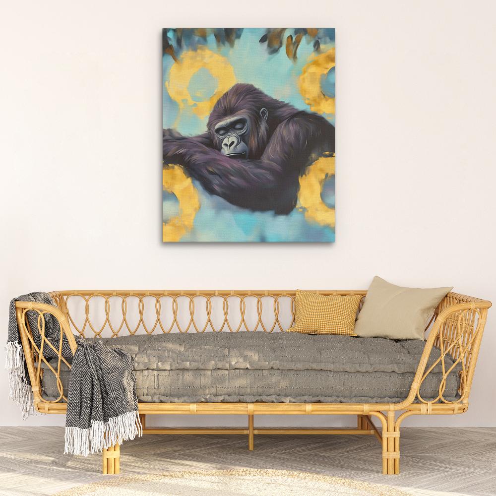 Peaceful Primate Nap - Luxury Wall Art