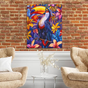 Peaceful Toucan - Blue Bird Canvas Print