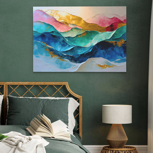 Peaceful Valley - White Landscapes Canvas Print