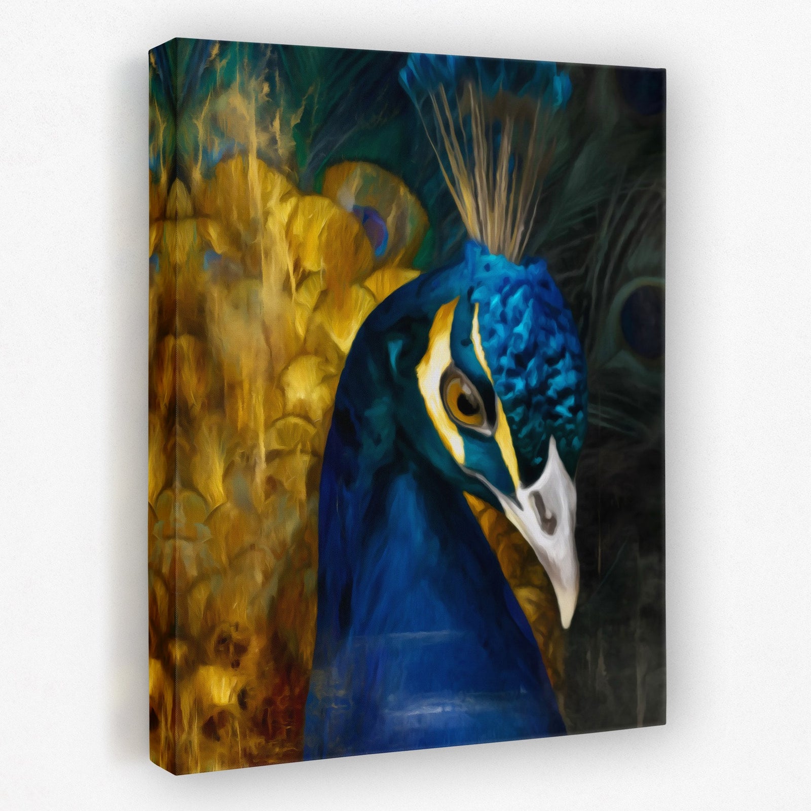 Peacock Azure Glory - Luxury Wall Art