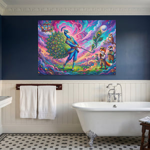 Peacock Celestial Golf — Peacock Celestial Golf Blue Bathroom Land 55