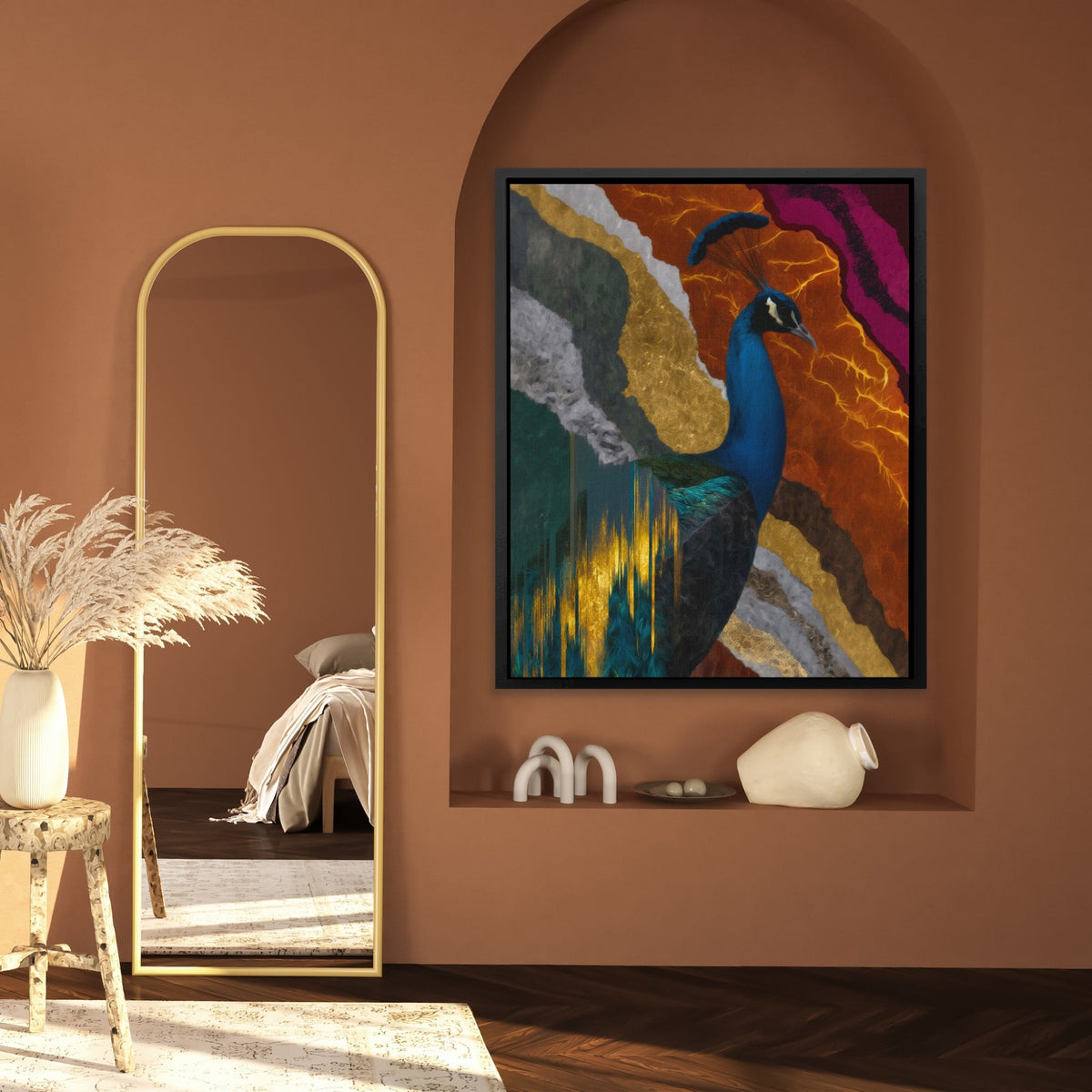 Peacock Color Scatter - Luxury Wall Art