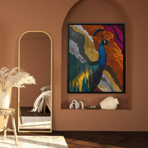 Peacock Color Scatter - Luxury Wall Art