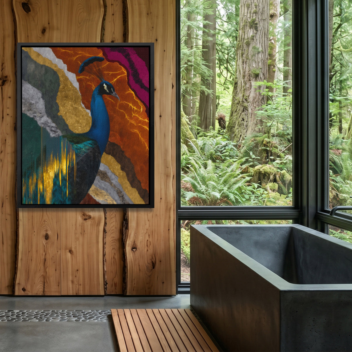Peacock Color Scatter — Peacock Color Scatter Outdoor Bathroom Log Port 295