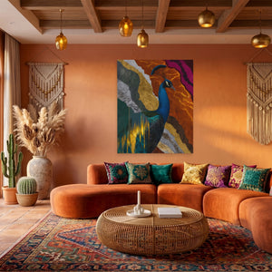 Peacock Color Scatter — Peacock Color Scatter Boho Living Port 45