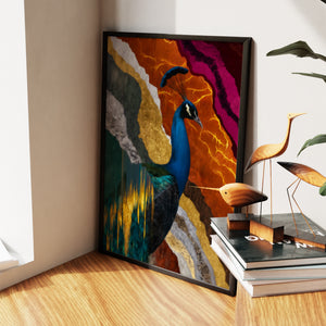 Peacock Color Scatter — Peacock Color Scatter New   Living Room Wall Apartment Zoom 245