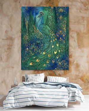 Peacock Emerald Garden — peacock emerald garden psd clay beige bedroom 1port flush print