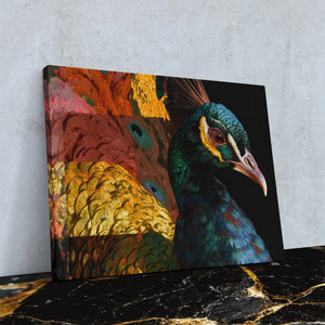 Peacock Forest Geometric — Peacock Forest Geometric Against Wall4x5 Reflect 8