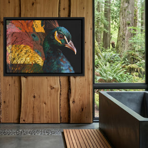 Peacock Forest Geometric — Peacock Forest Geometric Outdoor Bathroom Log Land 198
