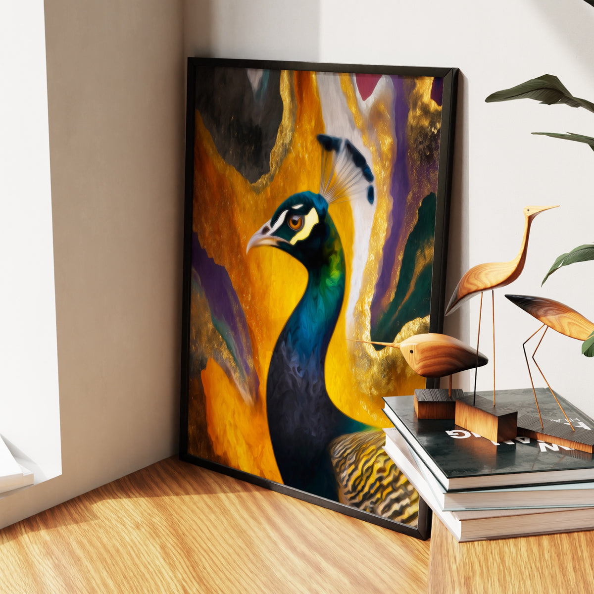 Peacock Gold Maximalist — Peacock Gold Maximalist New   Living Room Wall Apartment Zoom 246