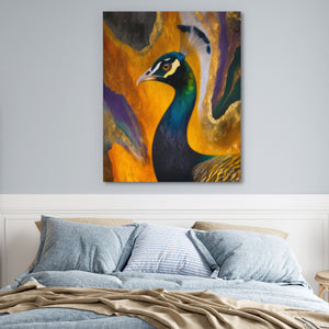 Peacock Gold Maximalist — Peacock Gold Maximalist Blue Bedroom 21