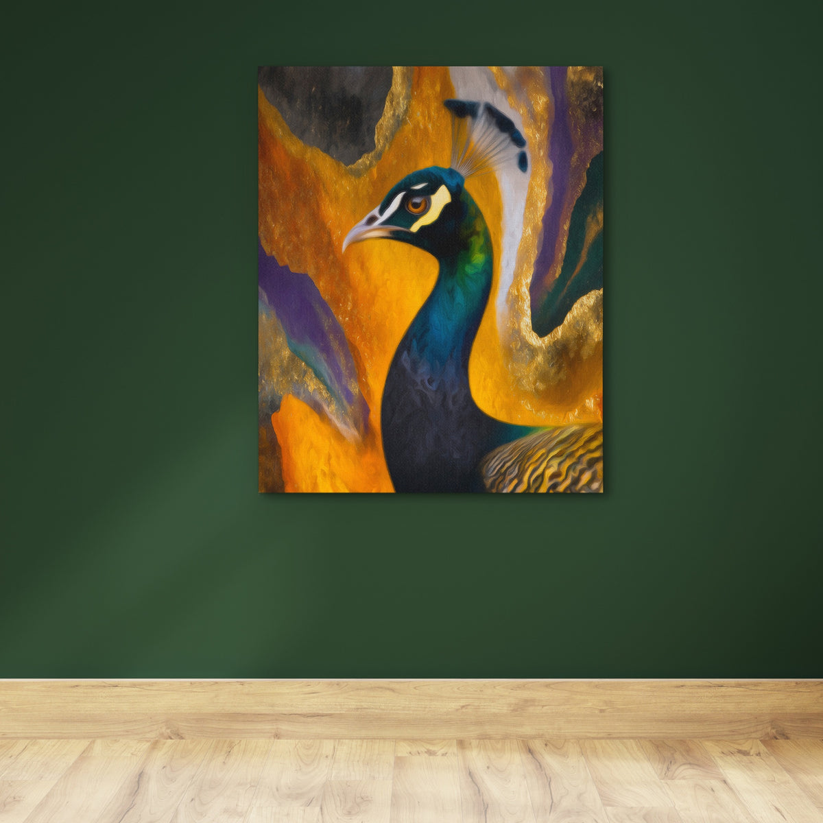 Peacock Gold Maximalist — Peacock Gold Maximalist Green Wall 146
