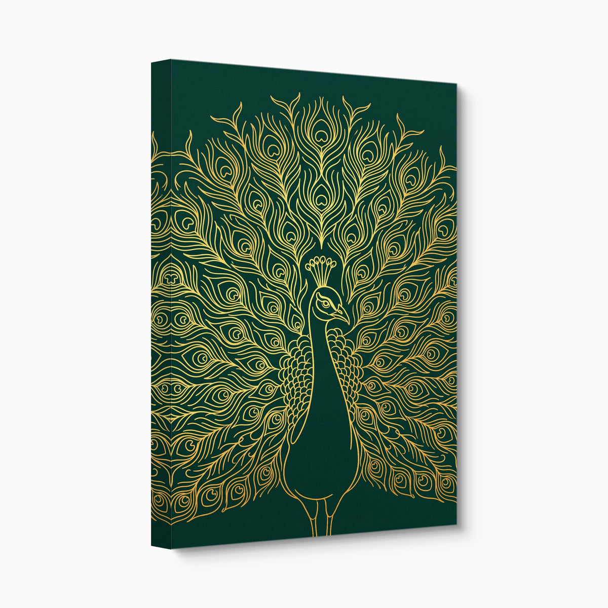 Peacock Golden Emerald — peacock golden emerald angled flush print