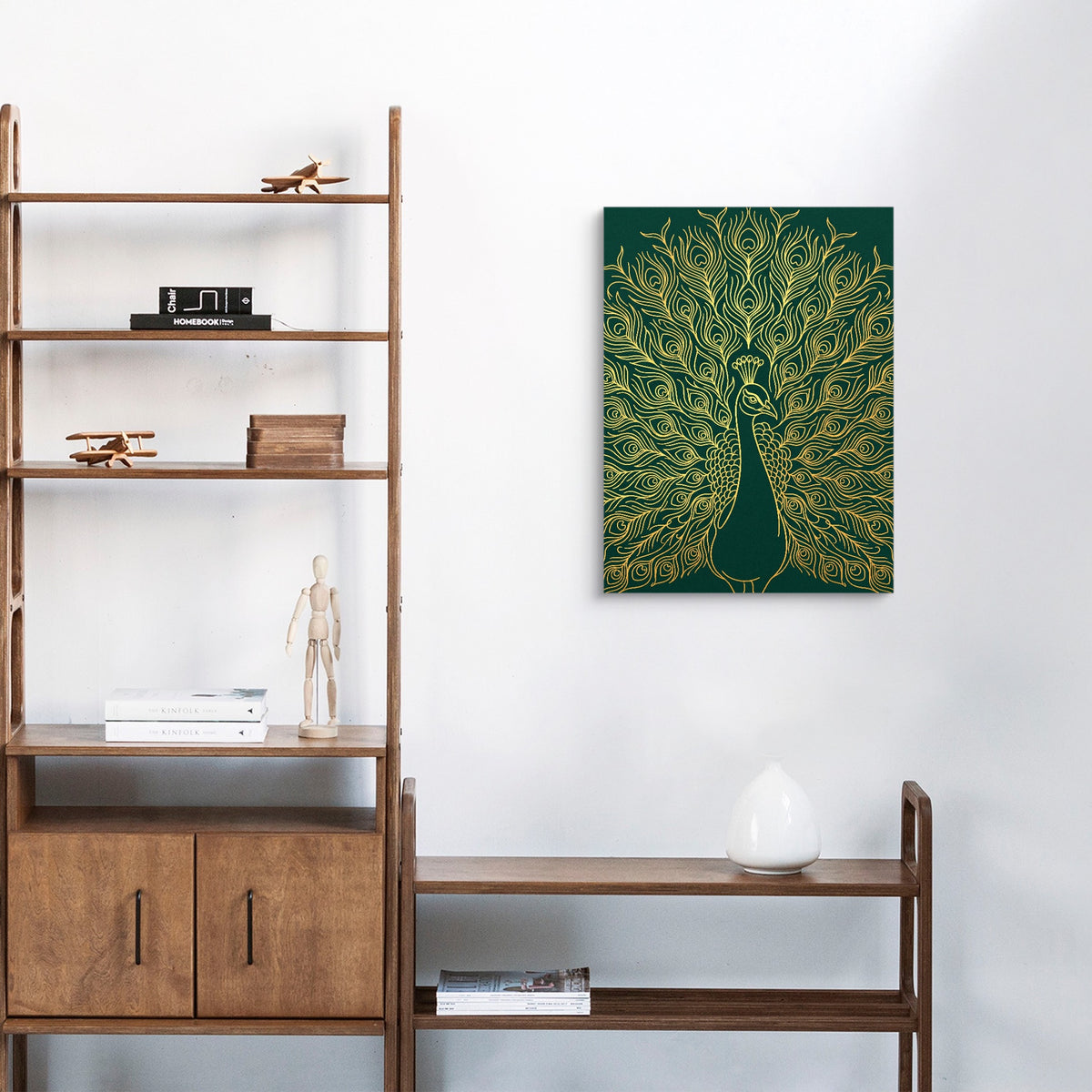 Peacock Golden Emerald — peacock golden emerald sq living room stand 1port flush print
