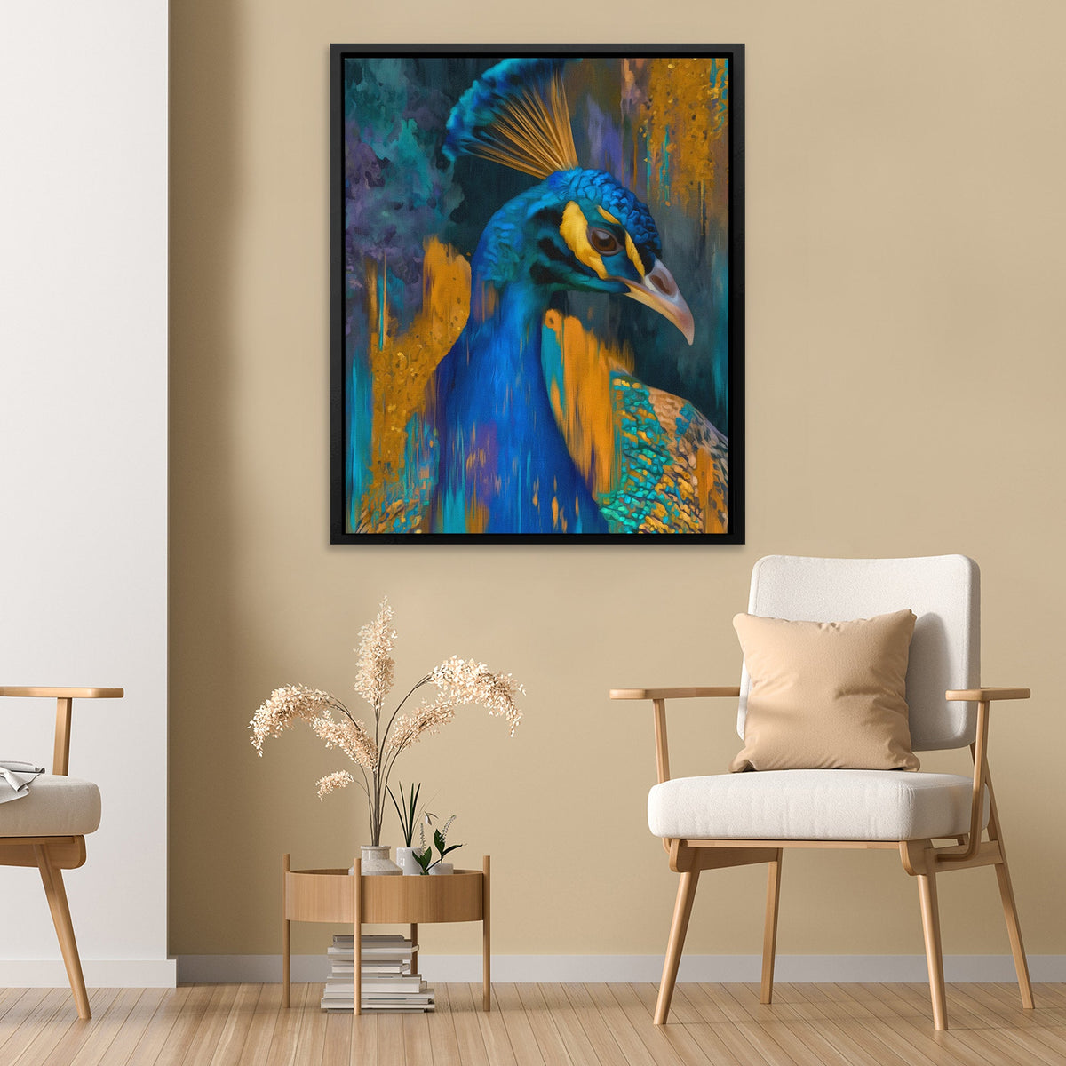 Peacock Teal Tempest - Luxury Wall Art