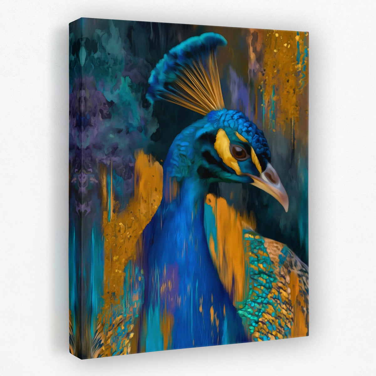 Peacock Teal Tempest - Luxury Wall Art
