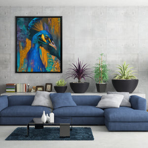 Peacock Teal Tempest - Luxury Wall Art