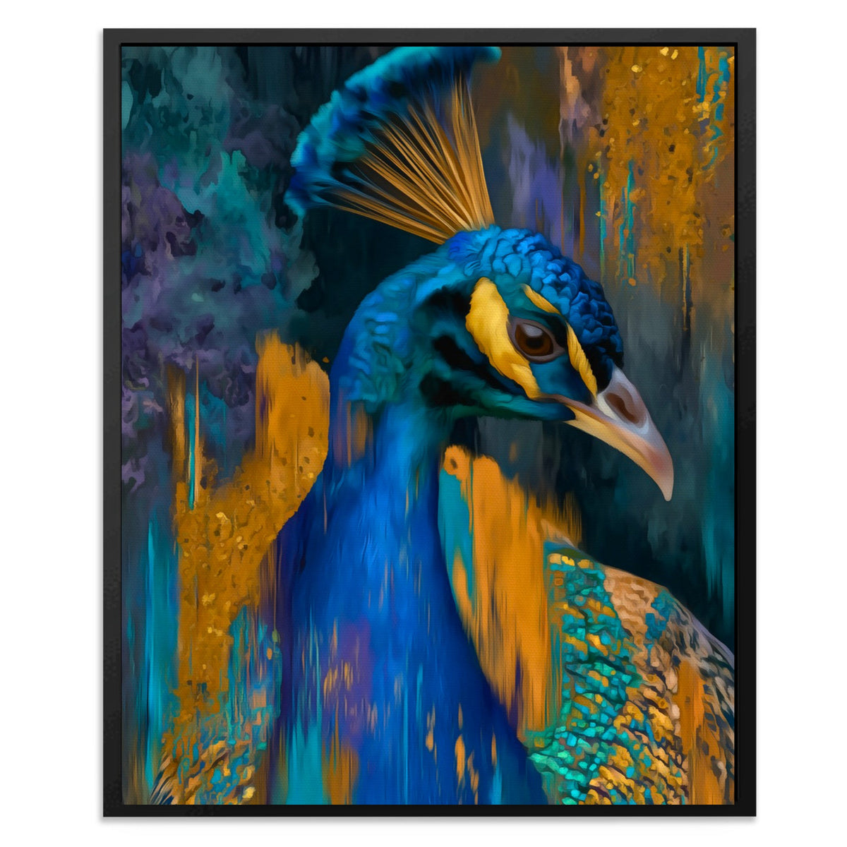Peacock Teal Tempest - Luxury Wall Art
