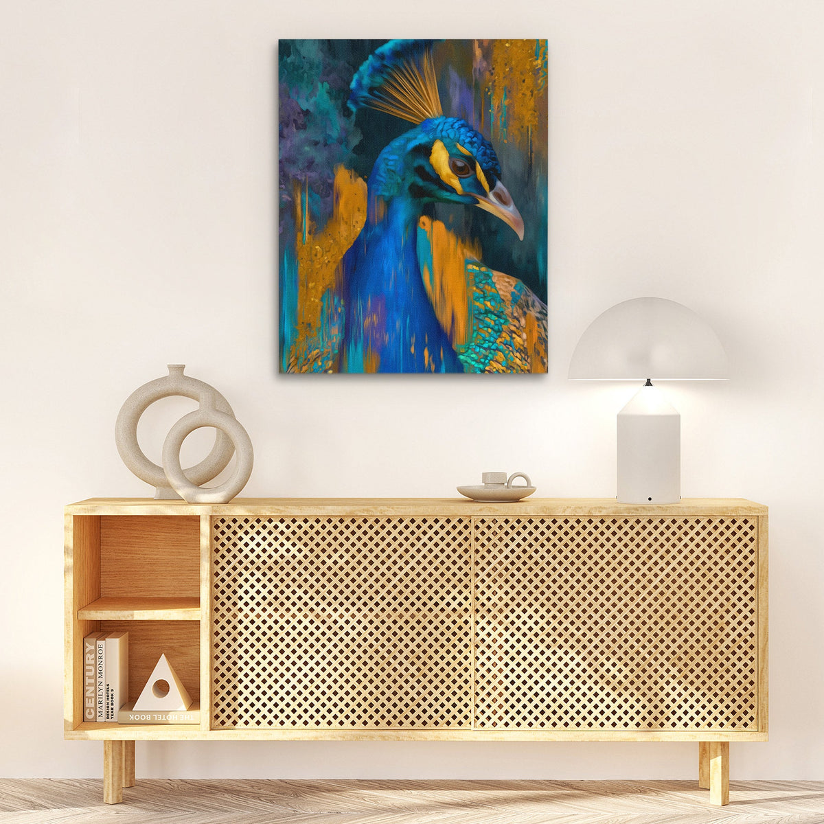 Peacock Teal Tempest - Luxury Wall Art