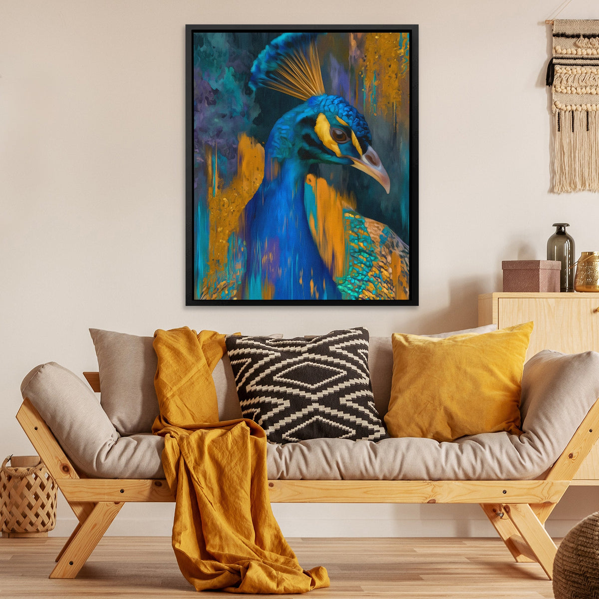 Peacock Teal Tempest - Luxury Wall Art