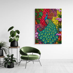 Peacock Unfurled - Luxury Wall Art