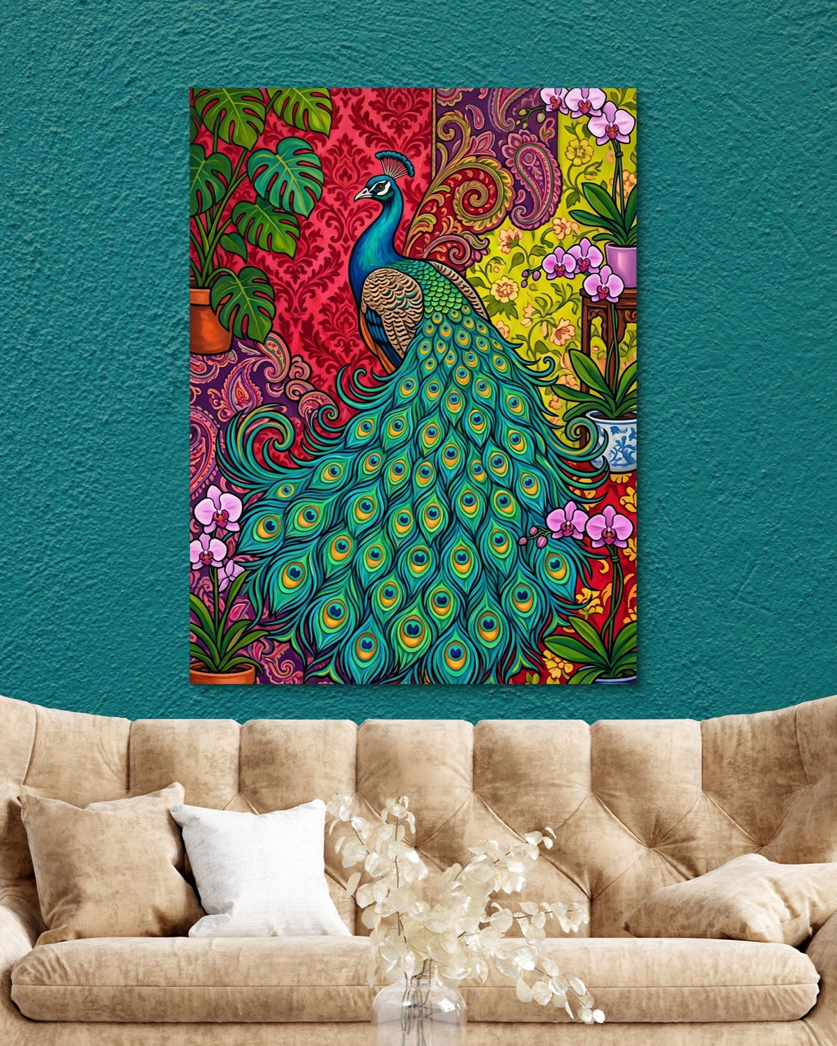 Peacock Unfurled - Luxury Wall Art