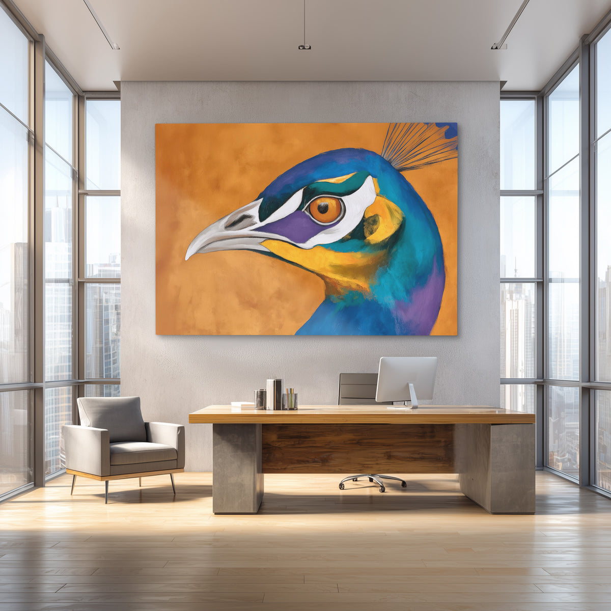 Peacocks Electric Dream - Luxury Wall Art
