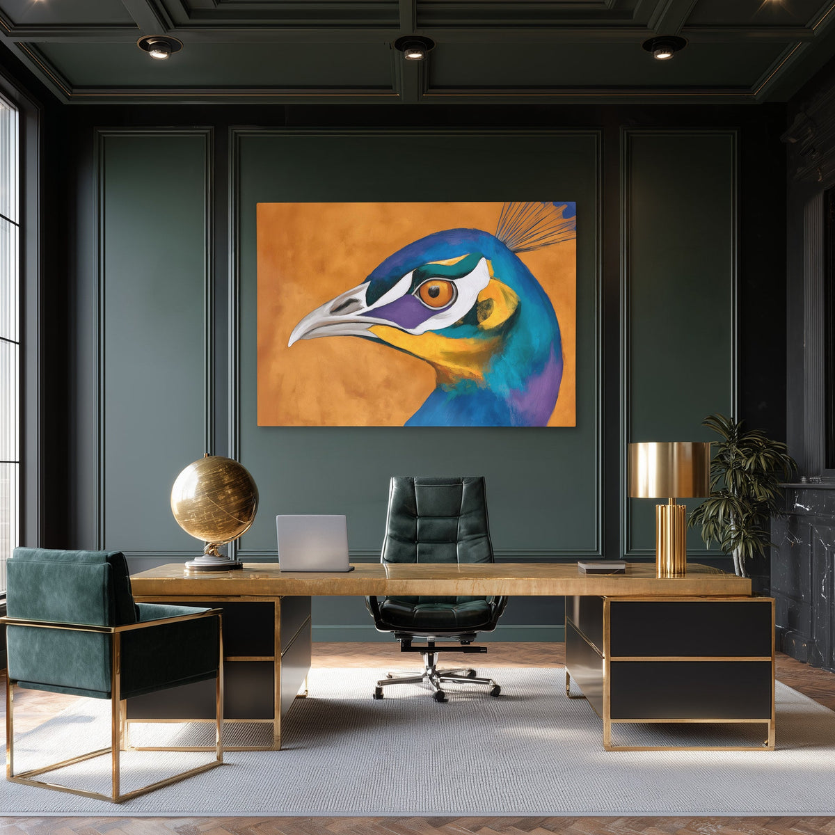 Peacocks Electric Dream - Luxury Wall Art