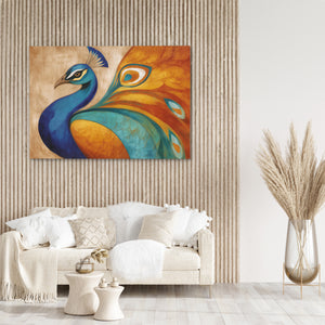 Peacocks Flowing Tapestry - Luxury Wall Art