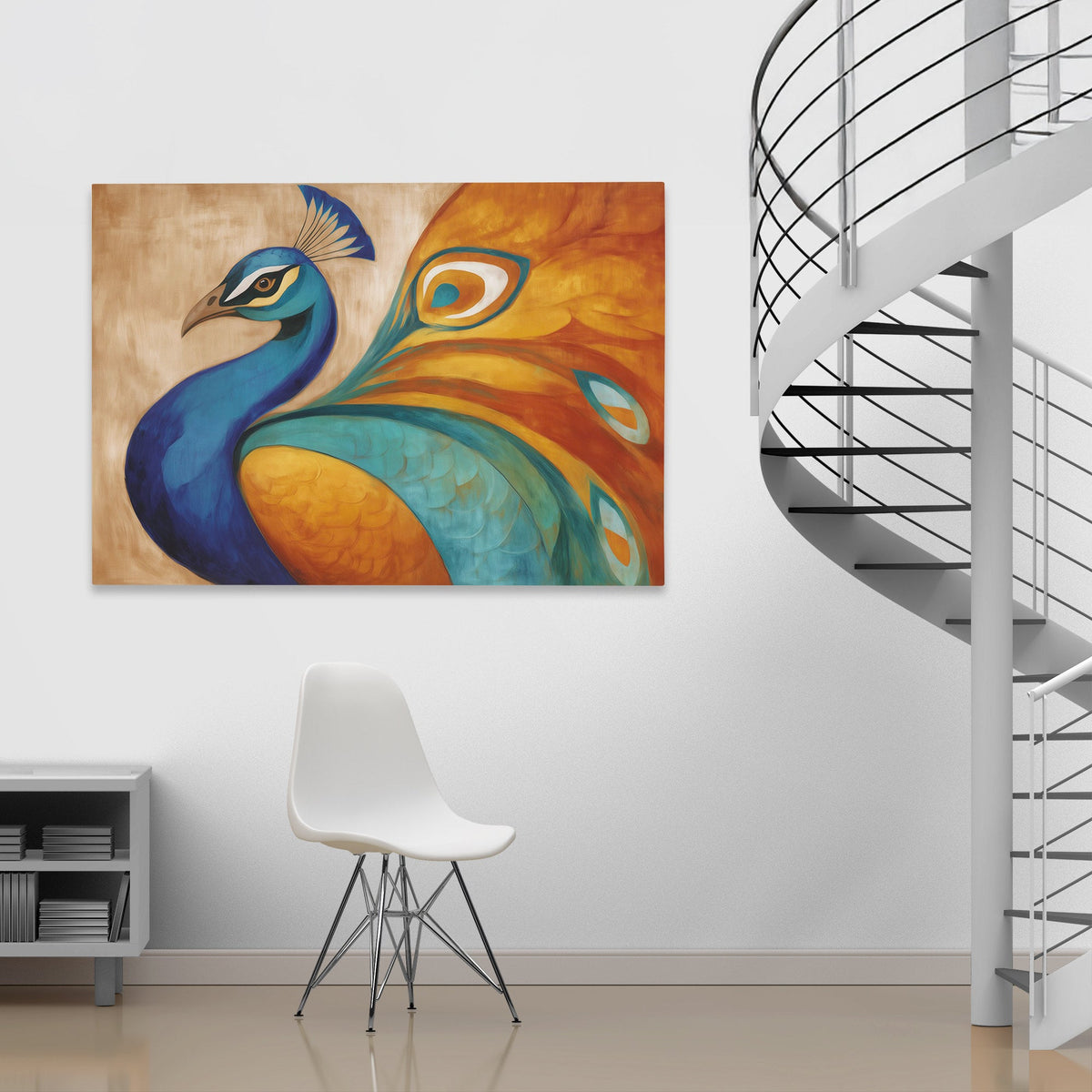 Peacocks Flowing Tapestry - Luxury Wall Art