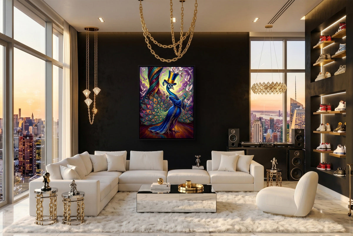 Peacock's Grand Illusion - Luxury Wall Art