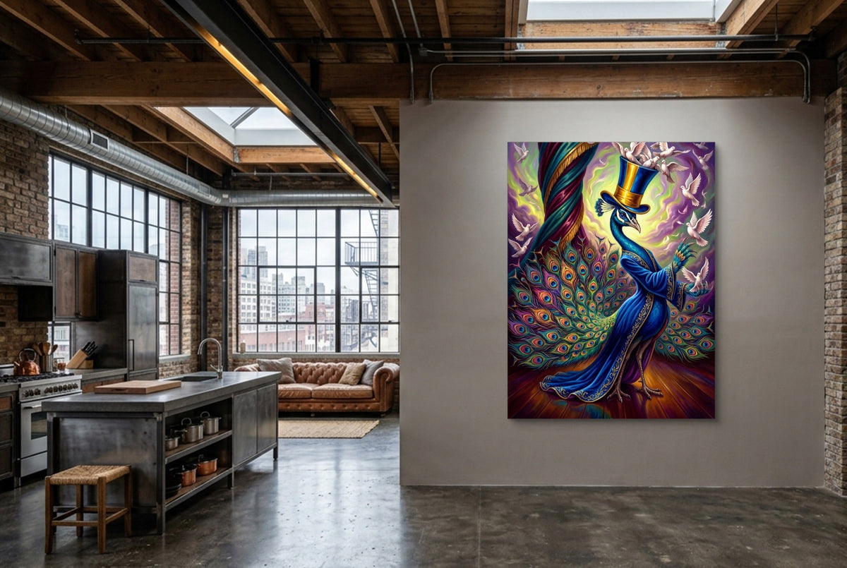 Peacock's Grand Illusion - Luxury Wall Art