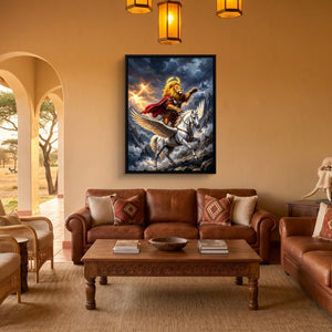 Pegasus and the Lion - Luxury Wall Art
