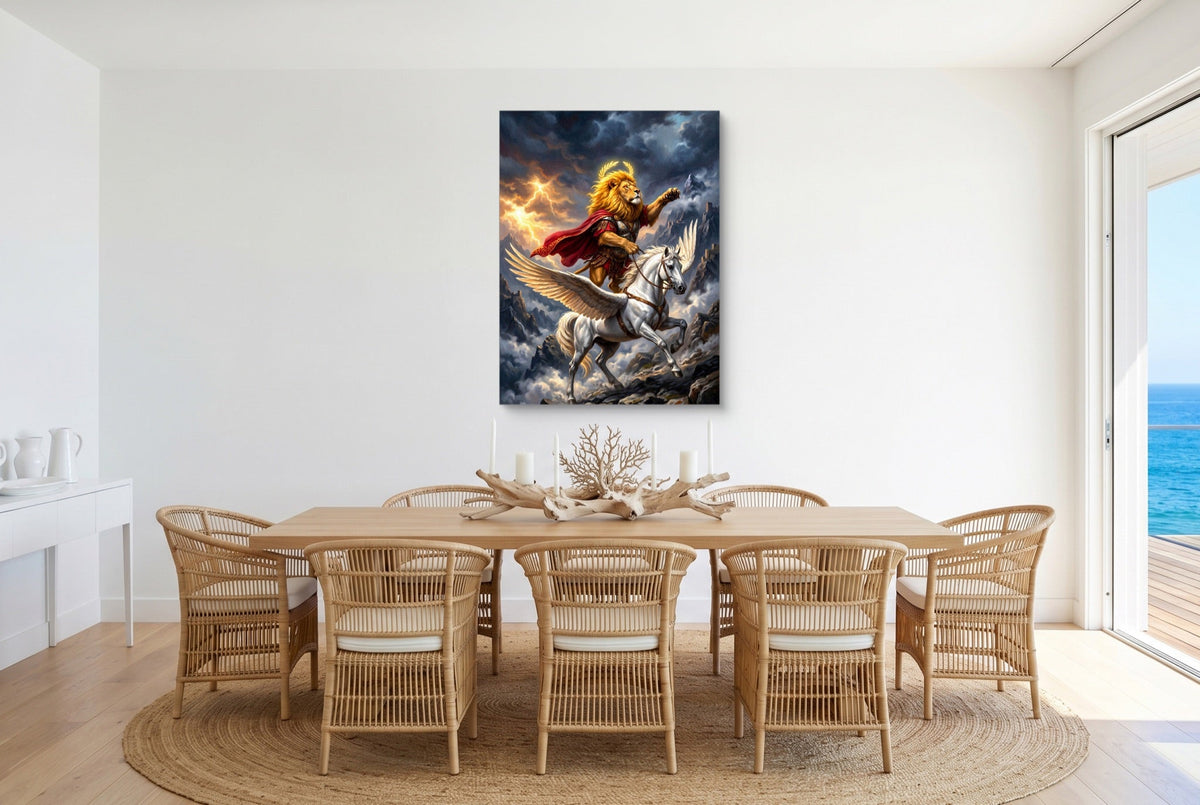 Pegasus and the Lion - Luxury Wall Art