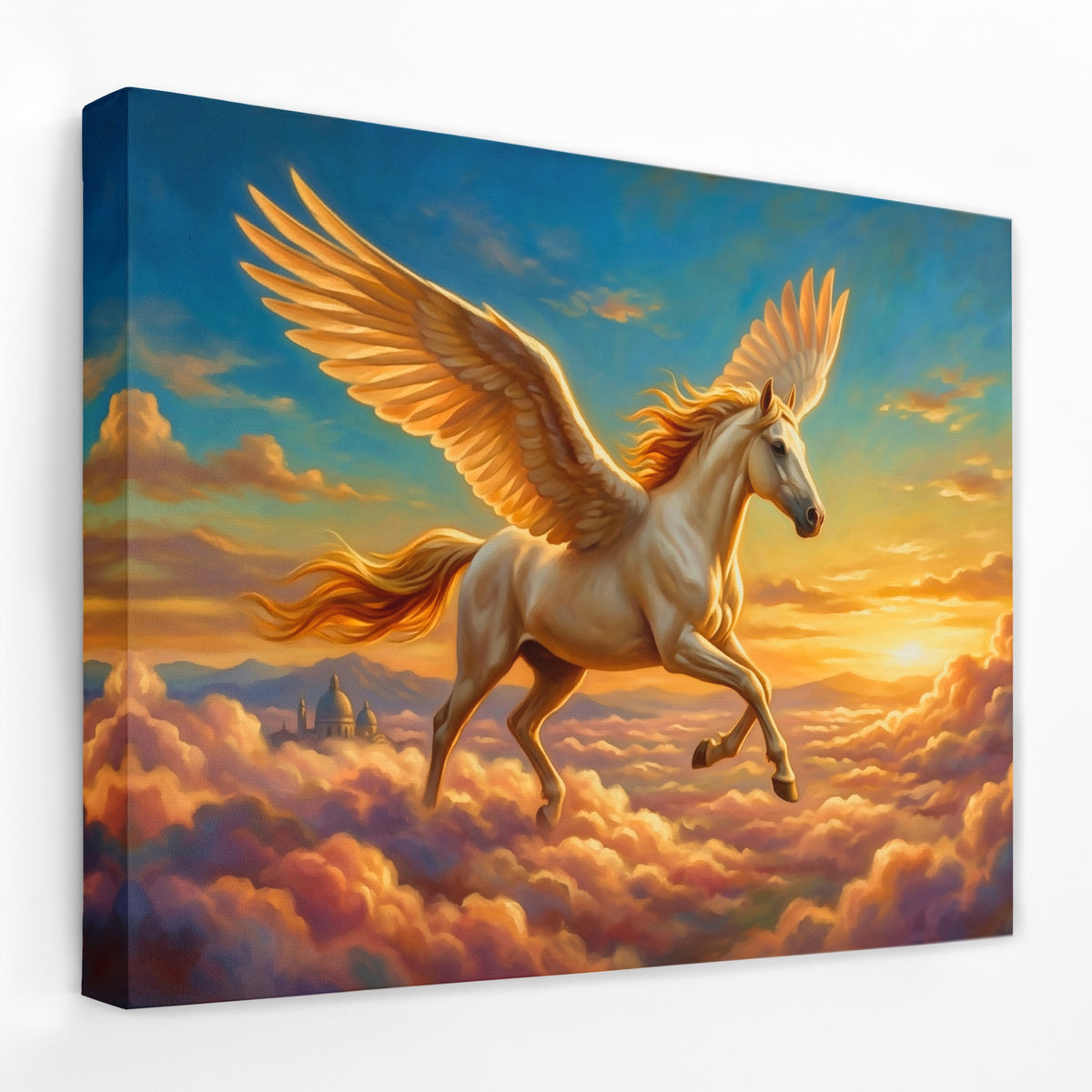 Pegasus Golden Ascent — Pegasus Golden Ascent Landscape   Side View   Mirror Wrap 152