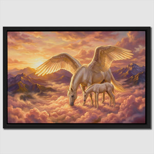 Pegasus Mother Foal — Pegasus Mother Foal Close Up Landscape 89