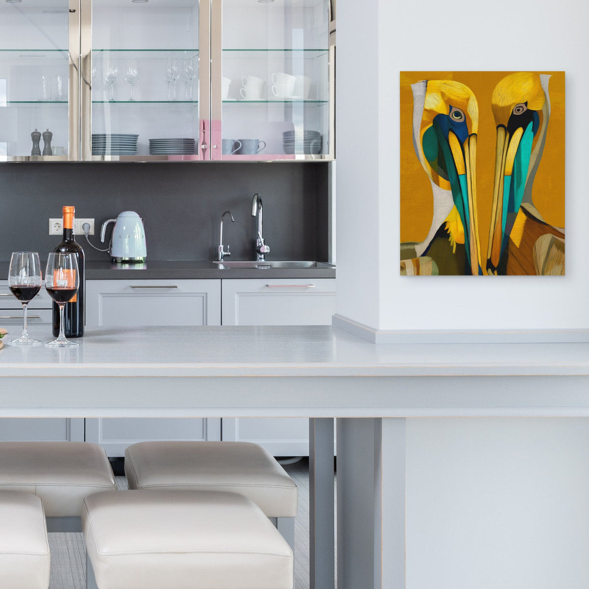 Pelican Golden Bond - Luxury Wall Art