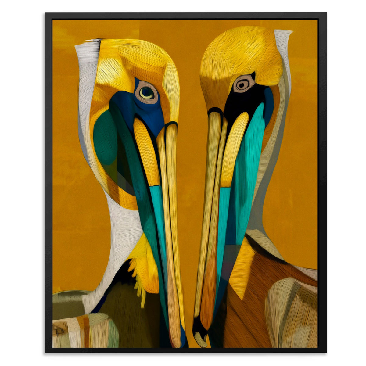 Pelican Golden Bond - Luxury Wall Art