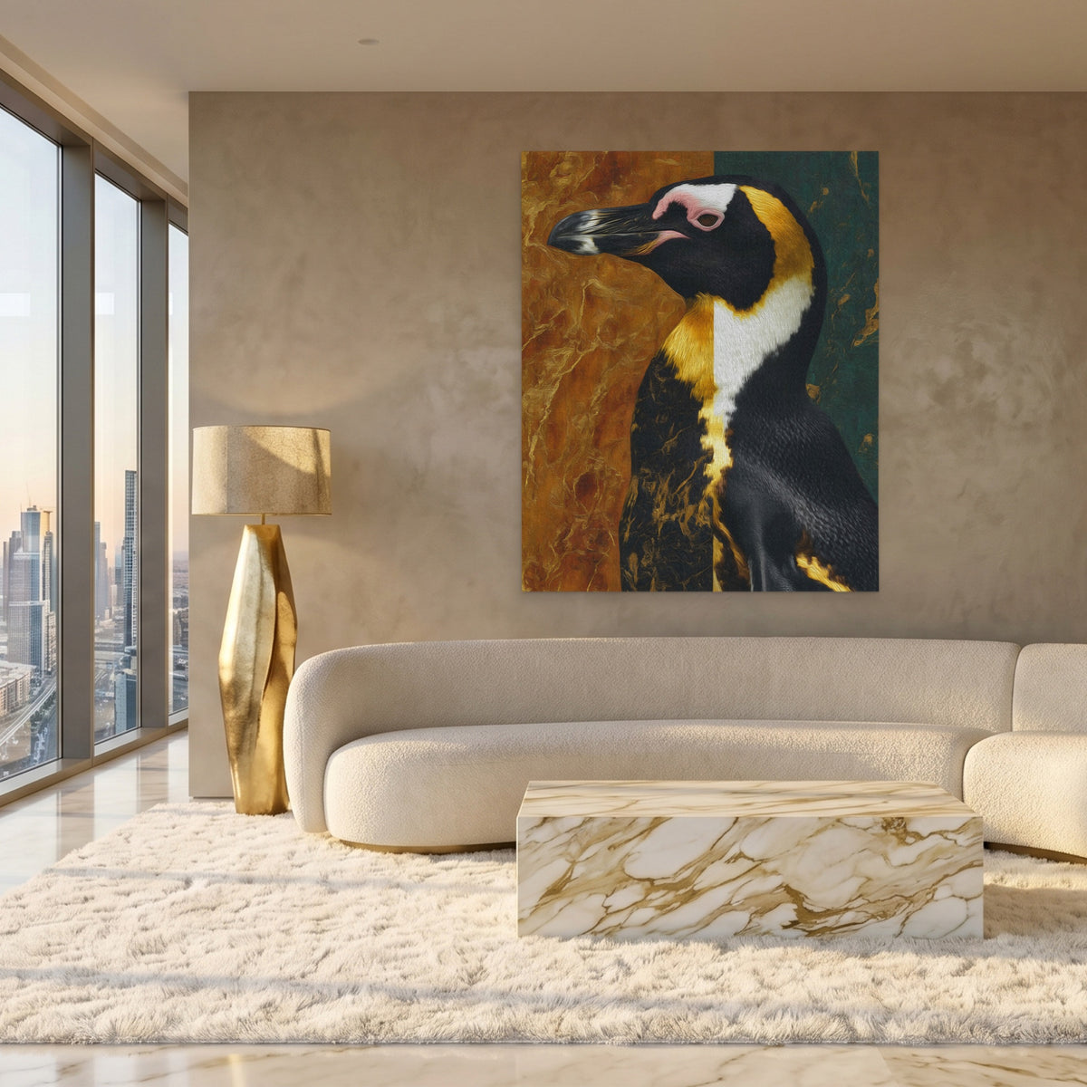 Penguin Color Abstract — Penguin Color Abstract White Gold Lux Port 216