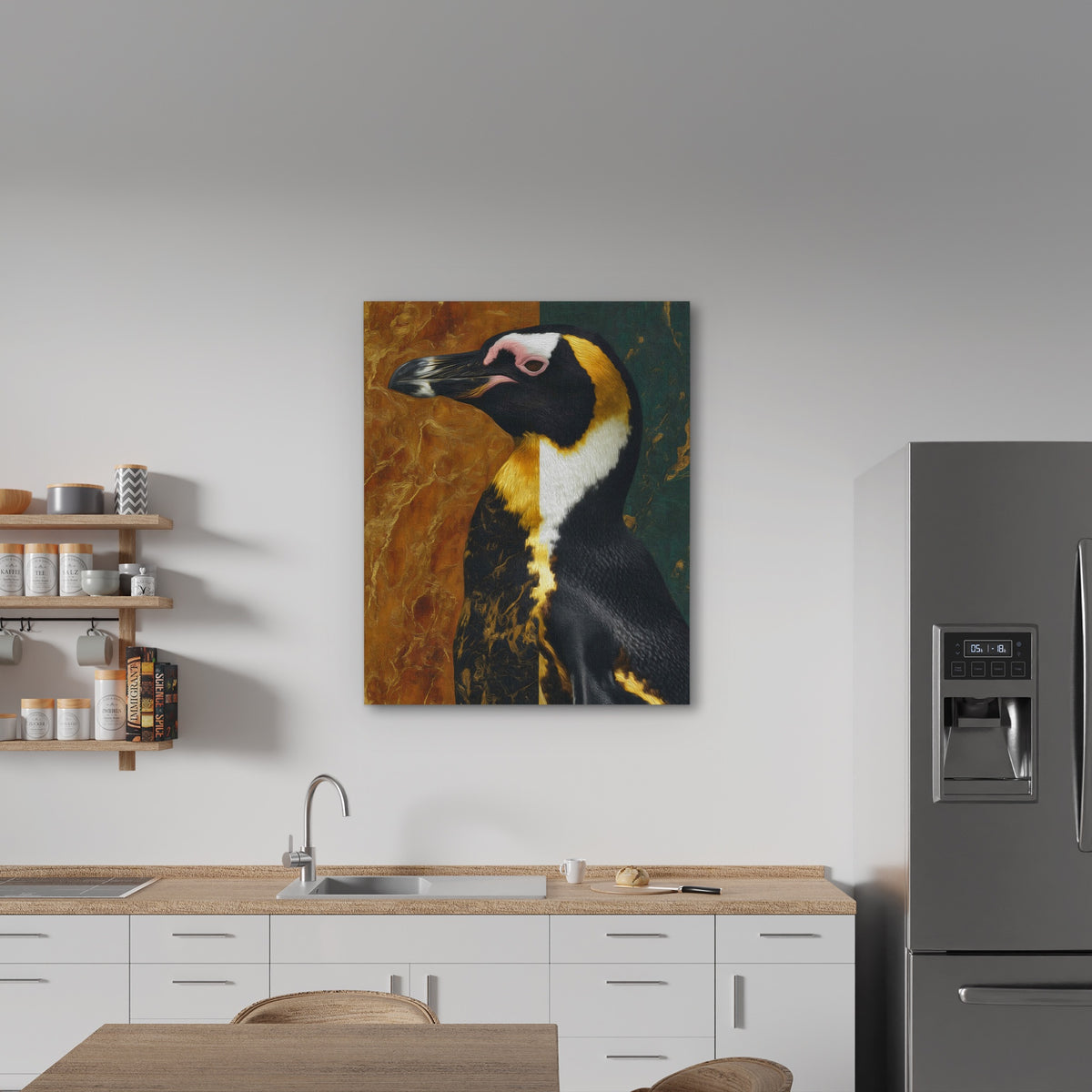 Penguin Color Abstract — Penguin Color Abstract New   Kitchen Wall Port 69