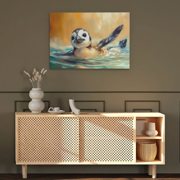 Penguin Glide in a room