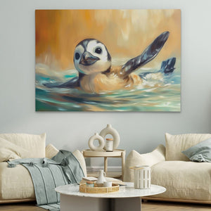 Penguin Glide - Luxury Wall Art