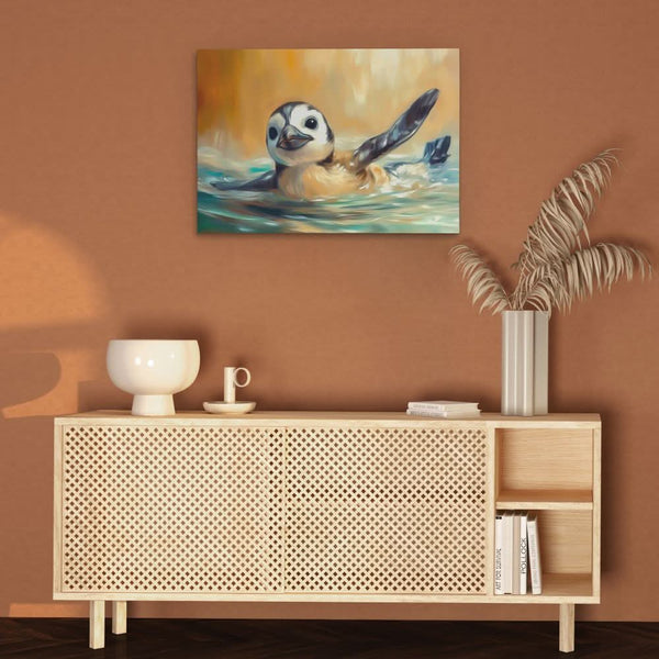 Penguin Glide in a room