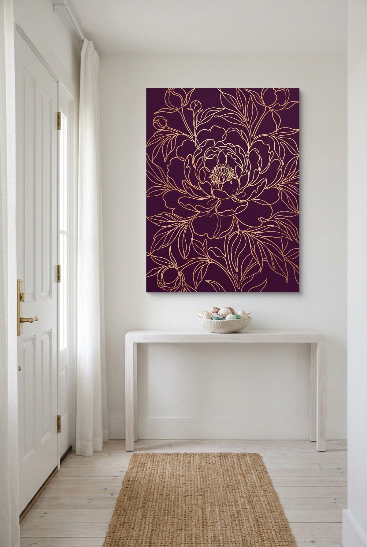 Peony Bloom Gold - Luxury Wall Art