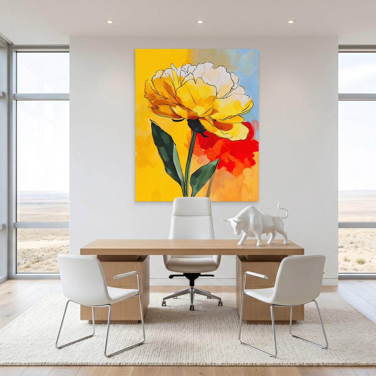 Peony Burnt Bloom — Peony Burnt Bloom White Bull Room Port 196