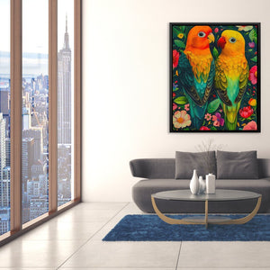 Perched Tropical Birds - Luxury Wall Art