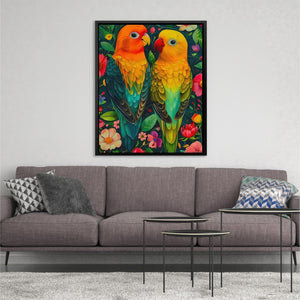 Perched Tropical Birds - Luxury Wall Art