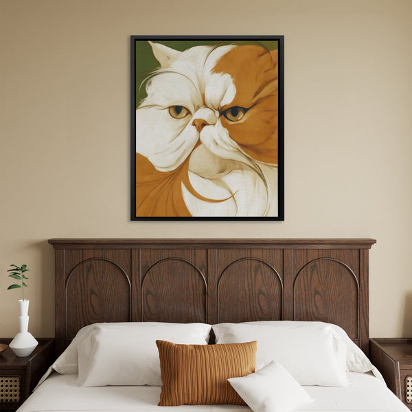 Persian Cream Portrait Wall Art | Fluffy Cat Canvas Print