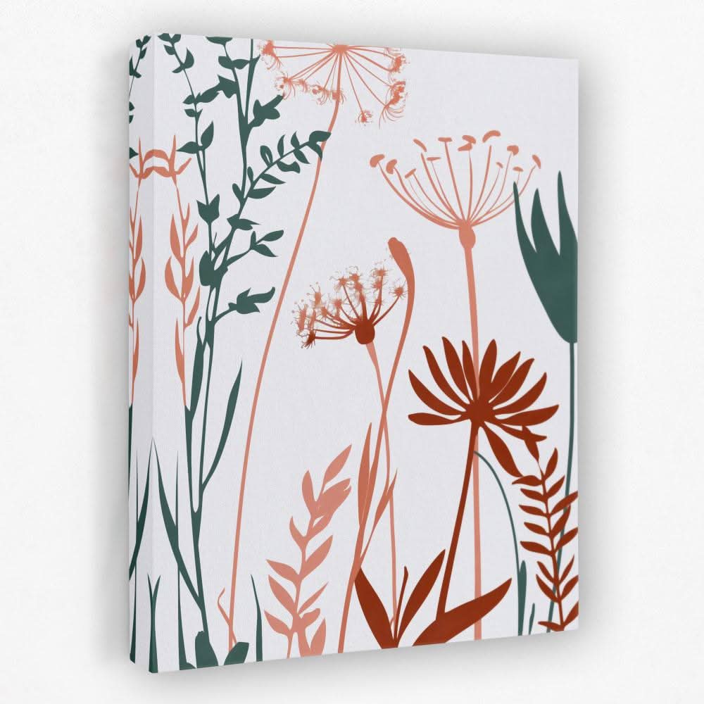 Petal Symphony - Botanical Canvas Wall Art